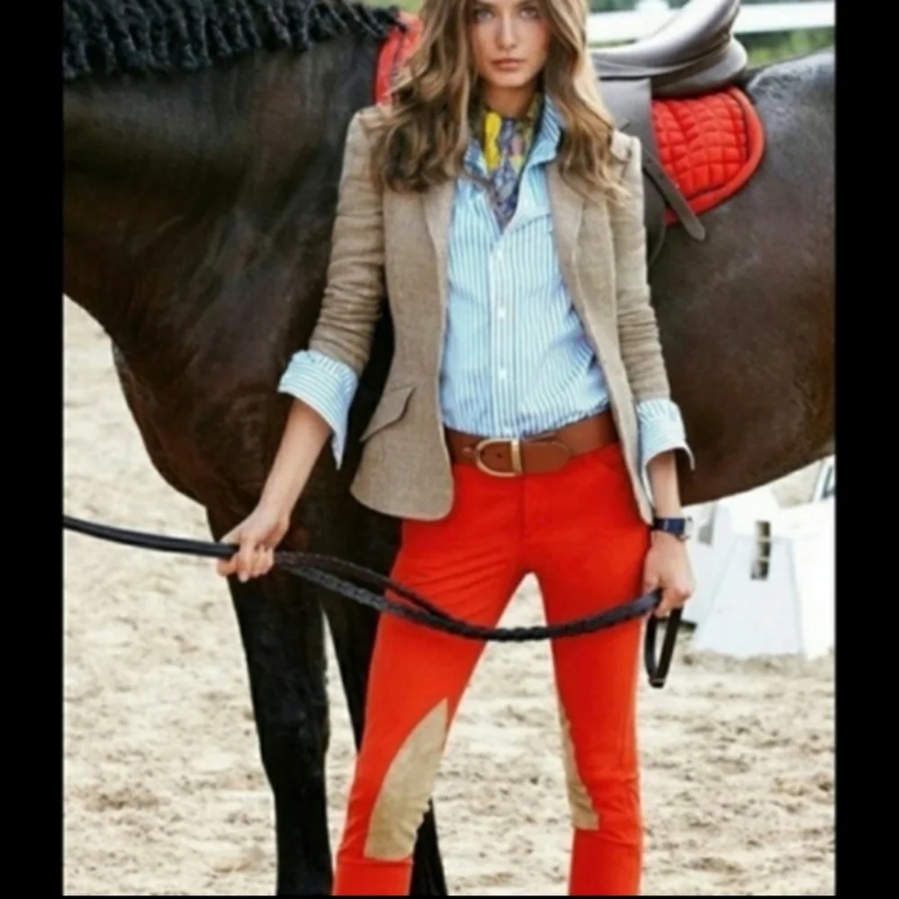 Ralph Lauren Orange Equestrian Riding Pants Size 6